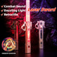 Jouet Sabre Laser à LED Rétractable avec Effets Sonores – 7 Couleurs RVB, Rechargeable via USB-C, Accessoire de Cosplay à Main pour Enfants