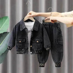 Neutral Unisex Denim Suit Spring Clothes Western Style Denim Two piece for boys and girls - EX-STOCK Canada
