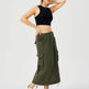 Women Casual Street wear High waisted Pencil Midi Cargo Skirt - EX-STOCK Canada