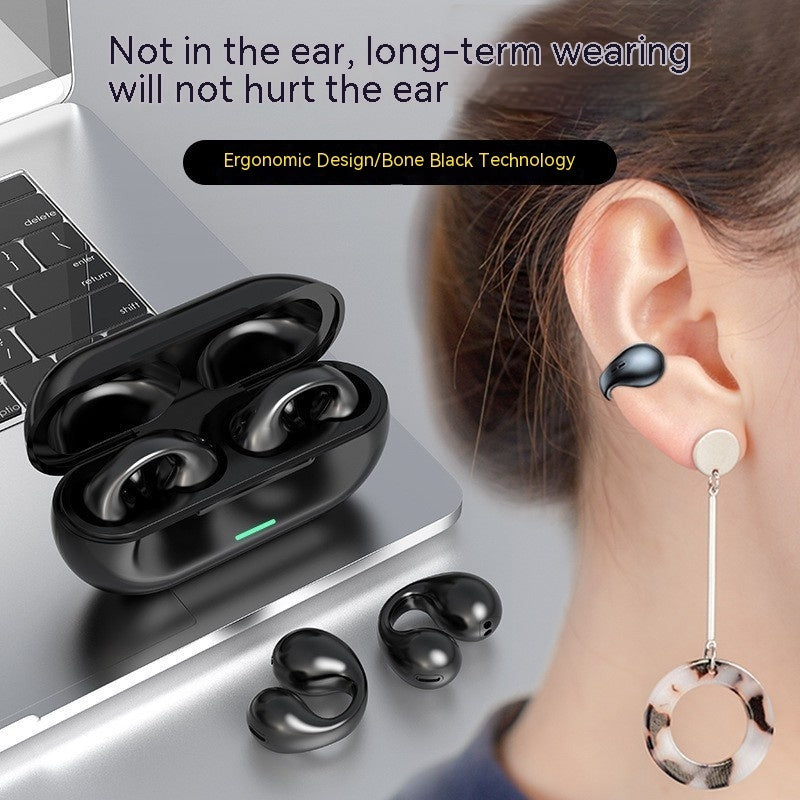Wireless Ear Clip Bluetooth Headset TWS Comfortable Wear Not In-Ear Sports Wireless Bone Conduction 5.3 Bluetooth Headset EX-STOCK Canada 