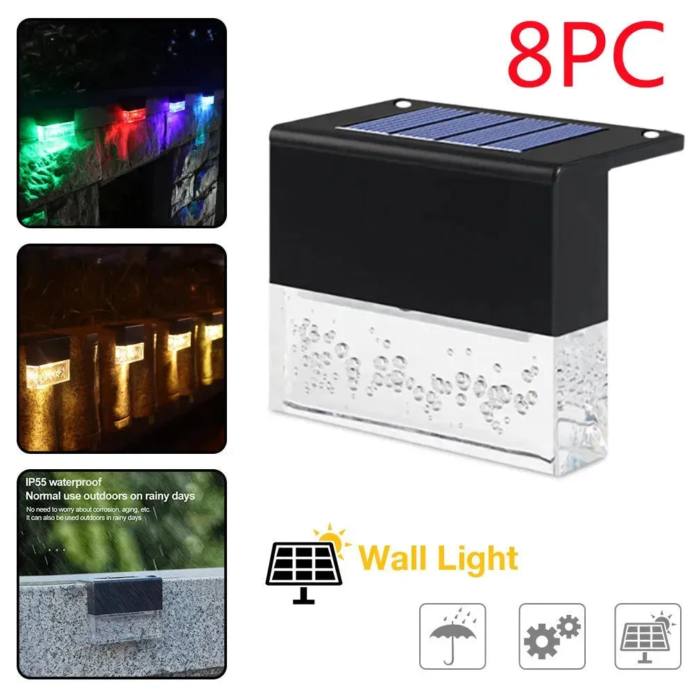 Waterproof New RGB LED Solar Light Step Fence Light - EX-STOCK CANADA