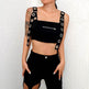 Summer Spring Black Tank Top Women Sleeveless Cropped Tops Hollow Bustier Top Streetwear - EX-STOCK Canada
