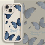 Blue Butterfly Printed Edging Drop-resistant Phone Case EX-STOCK Canada 