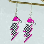 Acrylic Earrings Christmas Cute Cartoon Christmas Santa Claus Tree Football Lightning Earrings Jewelry - EX-STOCK CANADA