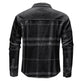 Fashion Plaid Denim Long-sleeved mens denim shirt Slim fit Jeans Shirt for men Denim top for men - EX-STOCK Canada