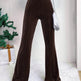 High Waist Lamp Wick Corduroy Bell-bottom Pants Wide Leg Women - EX-STOCK Canada