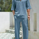 Men's Casual summer 2 piece Pant sets Short sleeved Top and Straight leg pant - EX-STOCK Canada