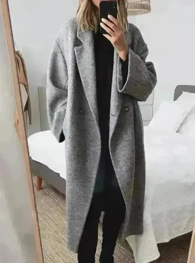 Buy Fall Winter long wool trench coat for women Cashmere trench coat - EX-STOCK CANADA