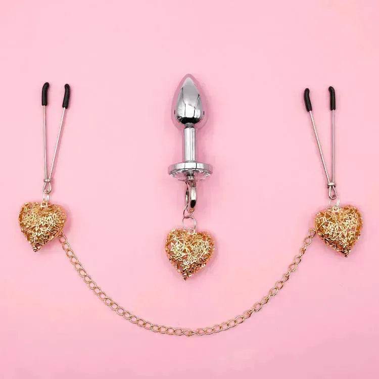 Love Chain Sex Toys Bell For Women Nipple Clamp Anal Plug - EX-STOCK Canada