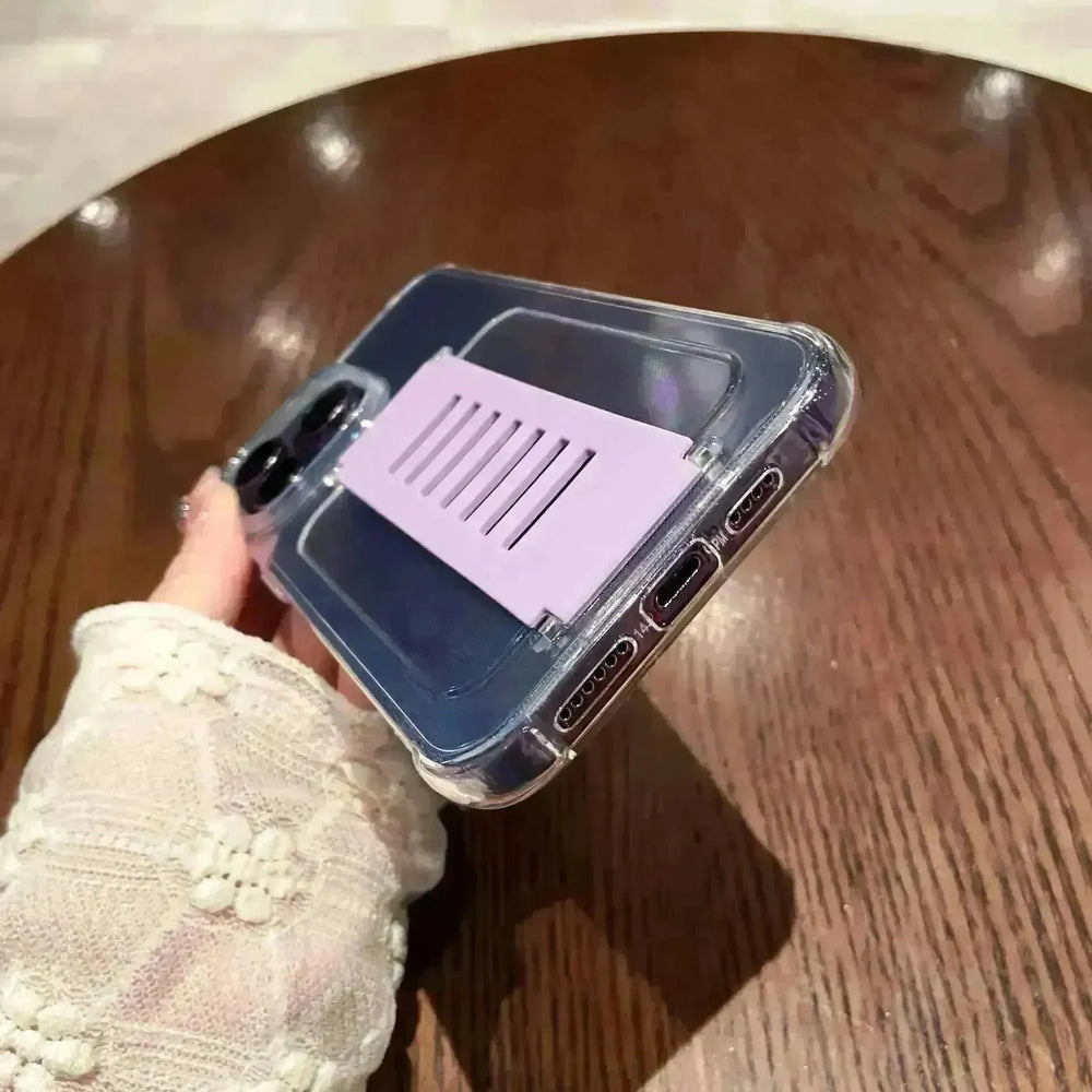 Transparent Case Wrist Strap Bracket Non-slip Phone Case - EX-STOCK CANADA