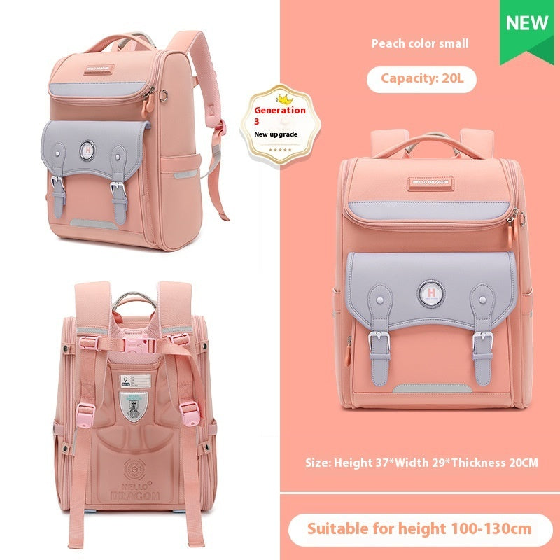 Primary School Students Grade One Two Three To Six Children Burden Relief Spine Protection Super Lightweight Backpack EX-STOCK