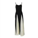 Luxury Women Sleeveless Color Contrast Sling Dress for Wedding Cocktail Evening Party events - EX-STOCK CANADA