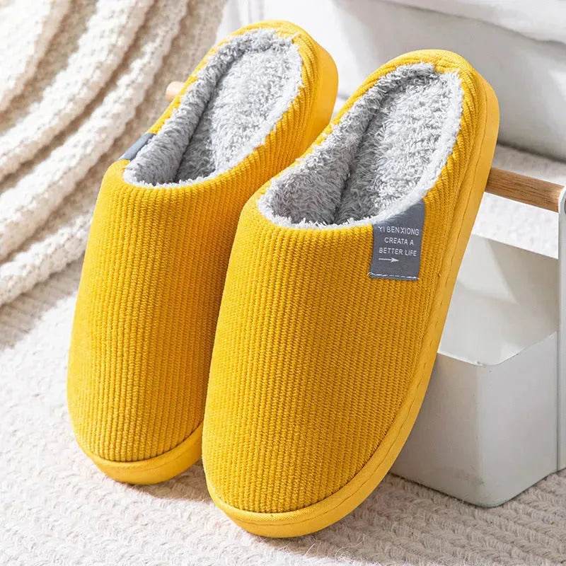 Winter Non-slip Plus Velvet Cotton Slippers - EX-STOCK Canada