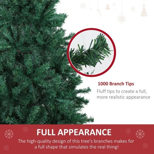 6ft Christmas Tree Unlit Artificial Spruce Full Tree With Solid Metal Stand EX-STOCK Canada 