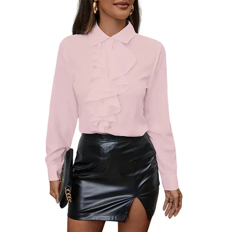 New Long Sleeve Business Work Office  Chiffon Blouse Shirt Women - EX-STOCK CANADA