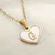 26 Letter Heart-shaped Necklace White Shell Love Clavicle Chain Fashion Personalized Necklace For Women Jewelry Valentine's Day - EX-STOCK CANADA