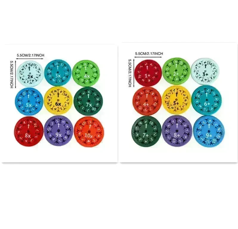 Math Fidget Spinners Fingertip Puzzle Toys Games Math Operations Math Multiplication Games Montessori Activity Educational Learning Toys - EX-STOCK CANADA