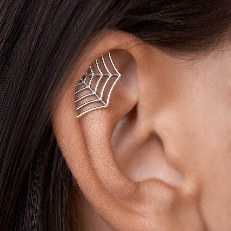 Spider Web Stud Earrings Personality Halloween Horror - EX-STOCK Canada
