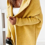 Oversized Head cover Knitted Long Kimono Cashmere Cardigan for Women - EX-STOCK Canada