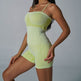 Hip Rise Waist Tight Sleeveless Yoga Jumpsuit Short Workout Romper - EX-STOCK Canada