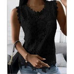 Elegant Women Summer Flowers Lace Blouse top - EX-STOCK CANADA