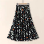 Floral patterned skirt on a beige background