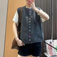 Women Sleeveless Button down Knitted Sweater Vest Cardigan - EX-STOCK Canada
