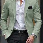 Men's Casual Light Business Suit Jacket light green