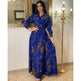 Dubai Long Dress Middle East Autumn Chain Print Swing Dress Turkish Floral Long Sleeve dress - EX-STOCK Canada
