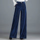 Gold Silk Striped Velvet Wide Leg trouser Pants Women - EX-STOCK Canada