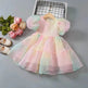 Girls Princess Mesh Puff Sleeve Dress Princess gown for kids - EX-STOCK Canada