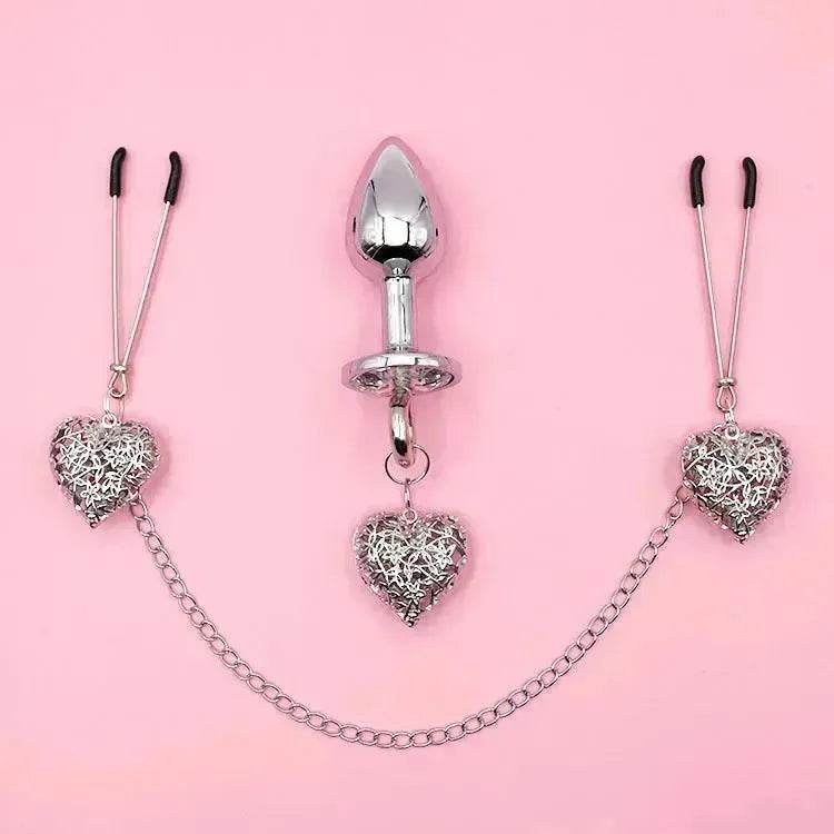 Love Chain Sex Toys Bell For Women Nipple Clamp Anal Plug - EX-STOCK Canada