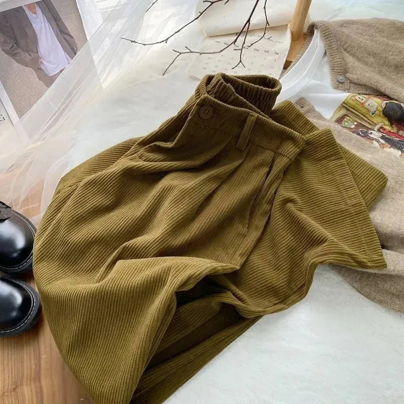 Autumn And Winter New High Waist Loose And Slimming Straight Casual Trousers - EX-STOCK CANADA