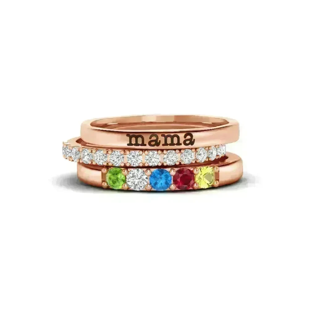 December Birthstone Mother's Day Ring - EX-STOCK CANADA