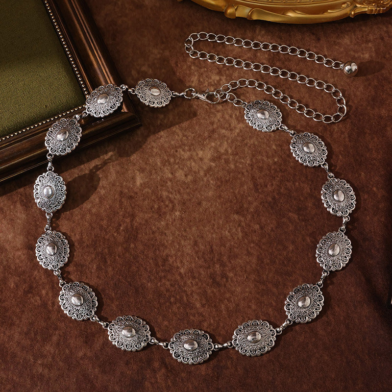 Women's Fashion Retro Carving Metallic Belt EX-STOCK