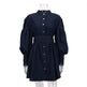Classy Fashion Lantern Sleeve Button down Denim Shirt flared Mini Dress - EX-STOCK Canada