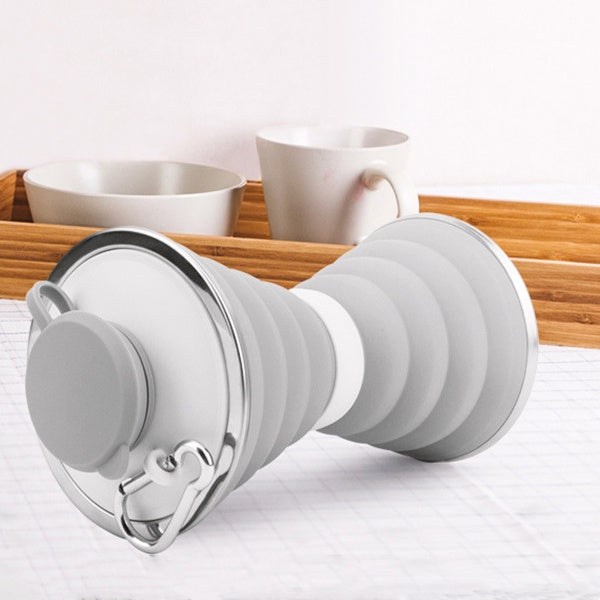Bouteille d'eau en silicone de 500ML, pliable, étanche, portable, pour sportifs, voyage, randonnée, réutilisable, gadgets de cuisine 