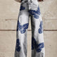 Women's Wide-leg Pants Fashion High Waist Casual Trousers 3D Printing 