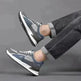 Men's Color Block Mesh Shoes Fashion Casual Lace-up Sneakers Outdoor Breathable Running Sports Shoes - EX-STOCK CANADA