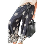 Casual Drawstring Spring Summer Wide Leg Linen Boho Pant women - EX-STOCK Canada