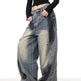 Splash Ink Ripped Machete Baggy Jeans Pant For Women Loose-fitting Wide-leg Trousers - EX-STOCK Canada