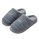 Men's Plaid Cotton Slippers Winter Warm House Shoes Indoor Thick-soled Non-slip Bedroom Floor Slipper Couple - EX-STOCK Canada