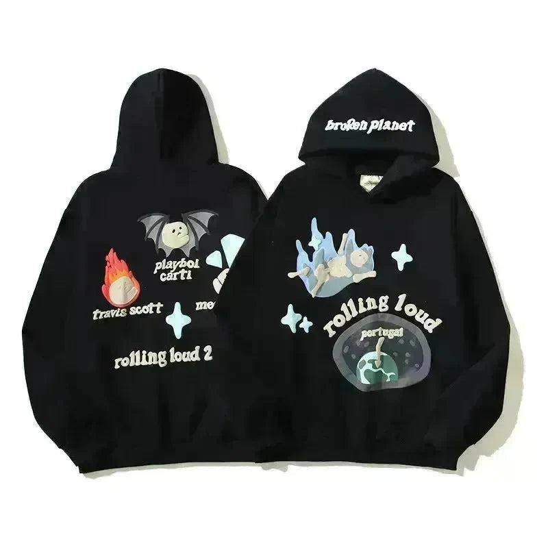 Men's Fashion Printed Vintage Hoodie Sweatshirt Pullover - EX-STOCK CANADA