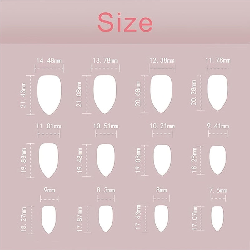 24 PCS Aurora Powder Nail Art, Length Long Water Pipe Fake Nails, Had Nail Tips False Nail EX-STOCK Canada 
