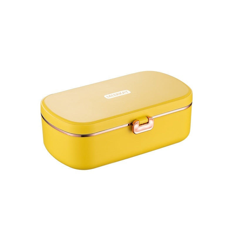Mini Heating Insulated Lunch Box Plug-in Electric Office Worker Student Bento Stainless Steel Liner Gift EX-STOCK