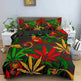 Colorful Psychedelic Weed Leaf Bedding Set - EX-STOCK Canada