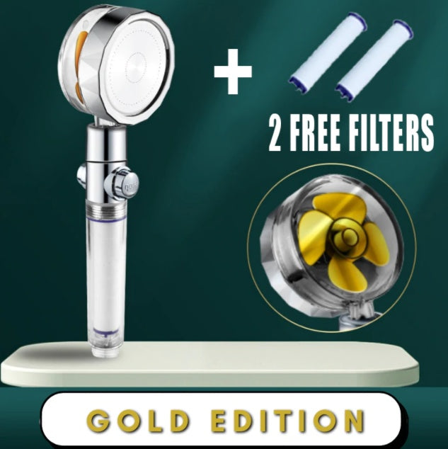 Shower Head Water Saving Flow 360 Degrees Rotating With Small Fan ABS Rain High Pressure Spray Nozzle Bathroom Accessories EX-STOCK Canada 