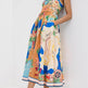 Elegant Ladies Spaghetti strap Vacation Resort Boho Floral Summer Maxi dress - EX-STOCK Canada