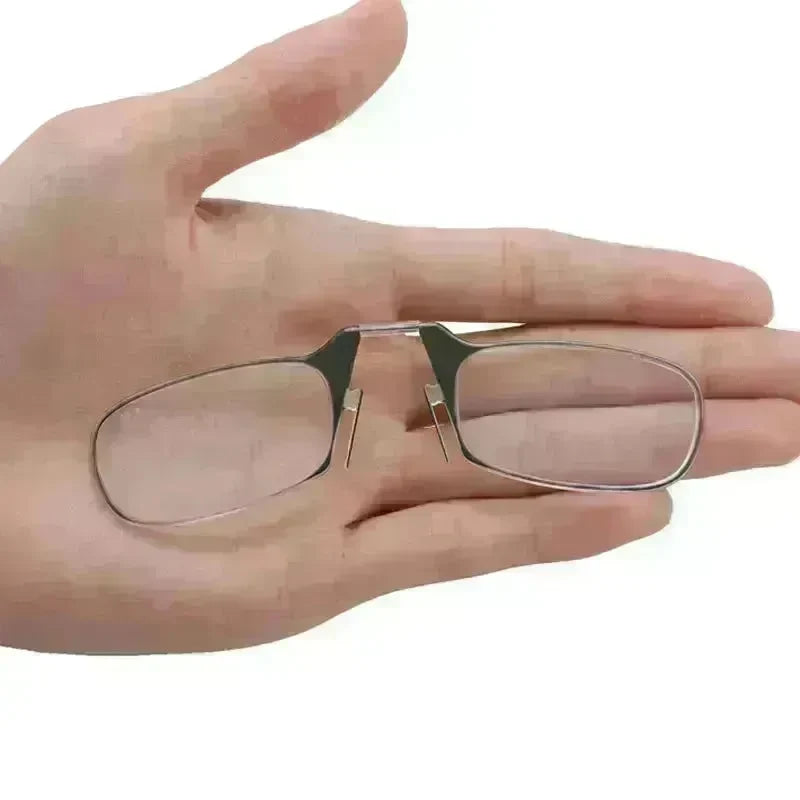 Mini Nose Clip On Portable Reading Glasses Men For Women Rimless Portable Magnifying Presbyopic Glasses Eyewear Ladies - EX-STOCK CANADA