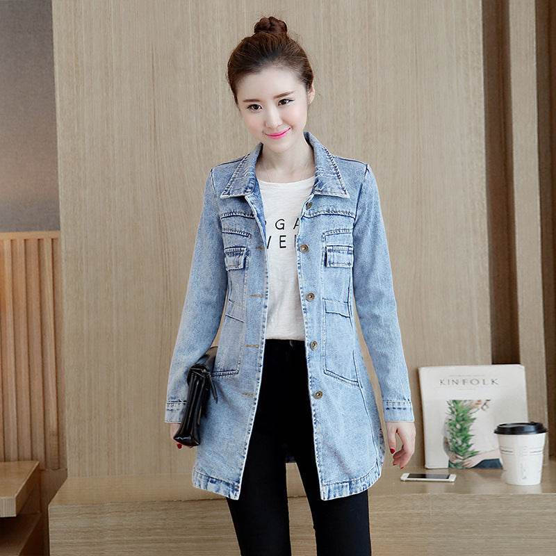 Women Denim Jacket Slim Mid Length EX-STOCK Canada 